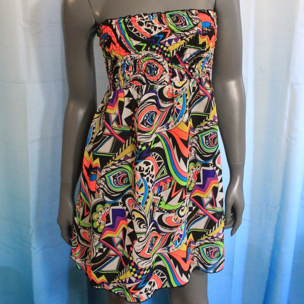 OP Ocean Pacific Smocked Lined Dress Swim Cover Size Small